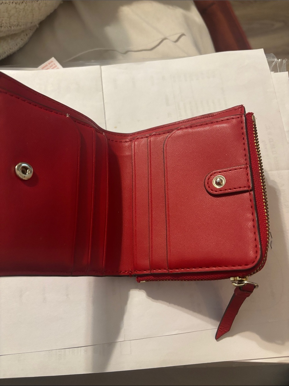 kate spade Red Saffiano Zip Around Wallet - Picture 2 of 4